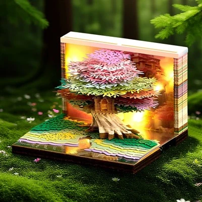 3D Floral Fairy Treehouse Sticky Notes