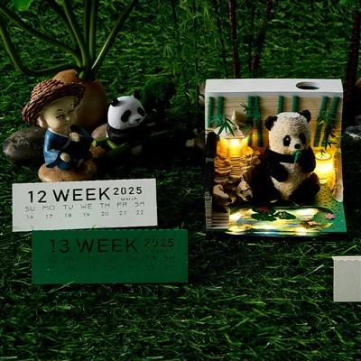 3D Panda Lotus Pond Sticky Notes