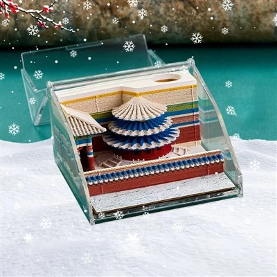 3D Snowy Temple Of Heaven Sticky Notes